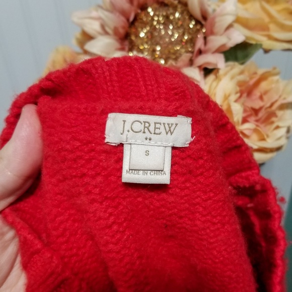 | j crew | bright red crew sweater - Picture 4 of 5
